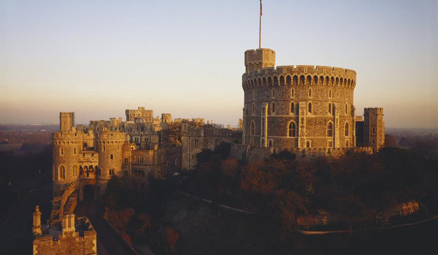 Royal Windsor Castle Round Tower at Sunset Photographed by Peter Packer, Royal Collection Trust | Confetti.co.uk