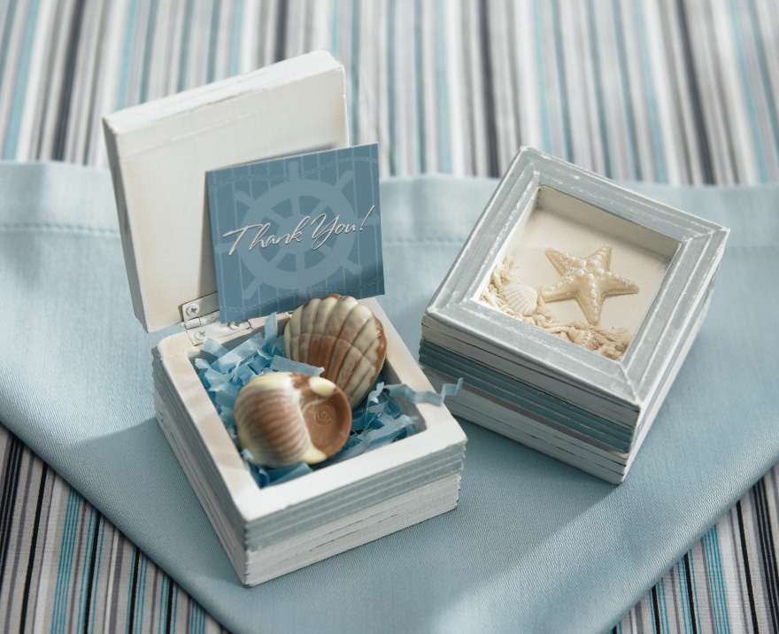 Beach Theme Wooden Trinket Boxes - Beach Wedding Favour Boxes - Starfish Wedding Favours | Confetti.co.uk