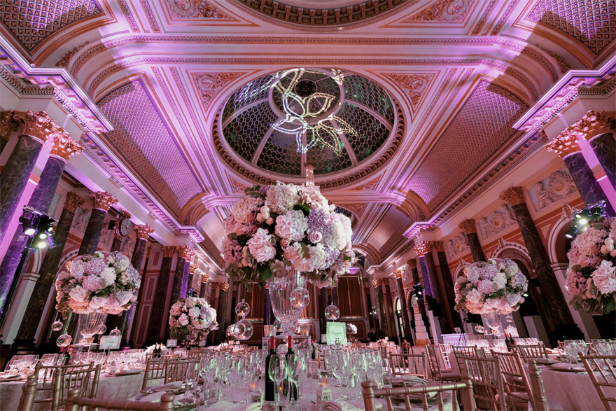 Gibson Hall Historic Grade I Listed Wedding Venue - Asian Wedding Venue in London - Marble Pillars and Glass Dome Ceiling | Confetti.co.uk