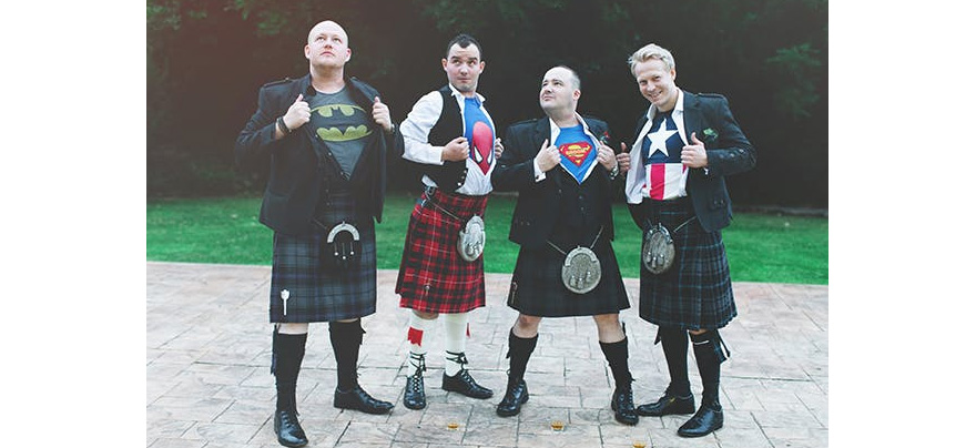 Groomsmen Superheroes - Katie and Ian’s Superhero Themed Real Wedding | Confetti.co.uk