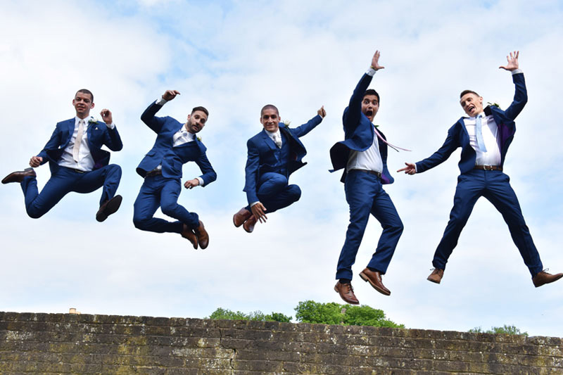 Jumping Groomsmen Fun Wedding Photo by Emma-Jane Photography | Confetti.co.uk