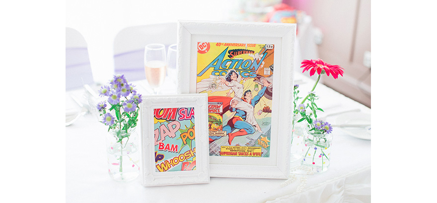 Superhero Wedding Table Decor Ideas - Katie and Ian’s Superhero Themed Real Wedding | Confetti.co.uk