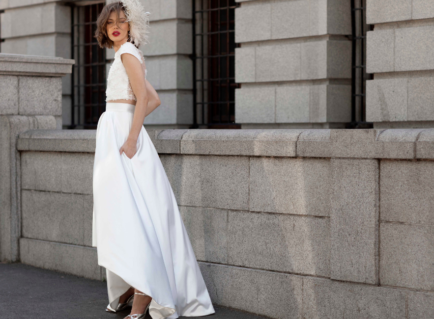 Alternative bridal separates look