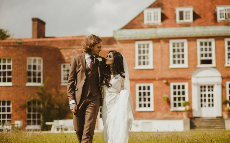 Couple outside Stoke Place