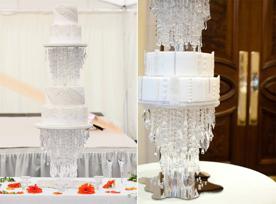 Floating Wedding Cakes - Wedding Cake Stand Ideas - Floating Wedding Cake Stands Chandelier Wedding Cake by Elizabeth’s Cake Emporium | Confetti.co.uk