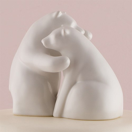 Interlocking Bear Hug Cake Topper Figurine Set - Polar Bears Cake Topper - Unique Cake Topper | Confetti.co.uk