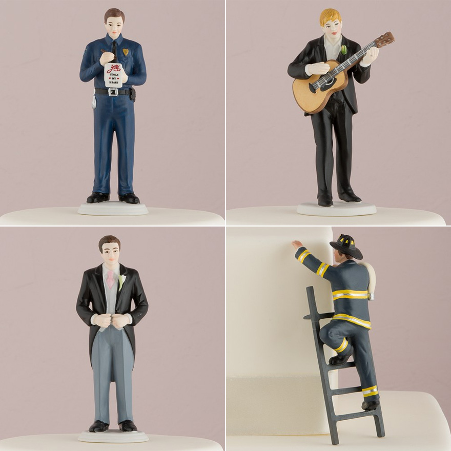 Mix and Match Groom Cake Toppers - Mix and Match Groom Cake Topper Ideas - Same Sex Wedding Cake Toppers - Gay Wedding Cake Toppers | Confetti.co.uk