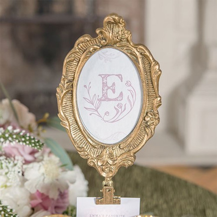 Oval Baroque Standing Frame in Metallic Gold - Ornate Wedding Decor Ideas - Fairytale Wedding Ideas | Confetti.co.uk