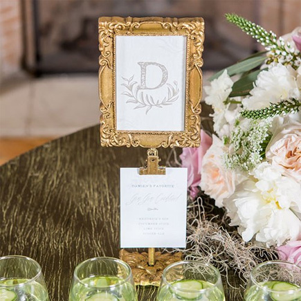 Rectangular Baroque Standing Frame in Metallic Gold - Beautiful Fairytale Wedding Ideas | Confetti.co.uk