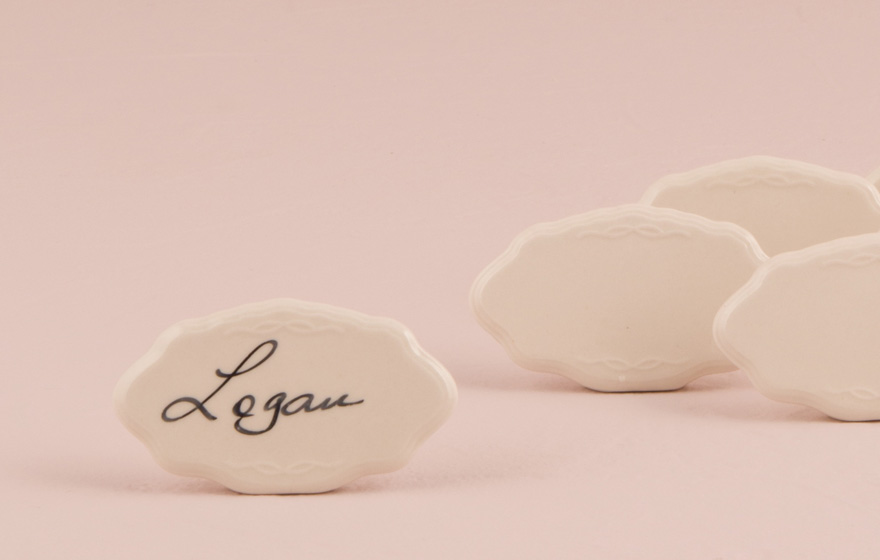 Reusable Ceramic Place Setting Marker - Versatile Wedding Decor | Confetti.co.uk