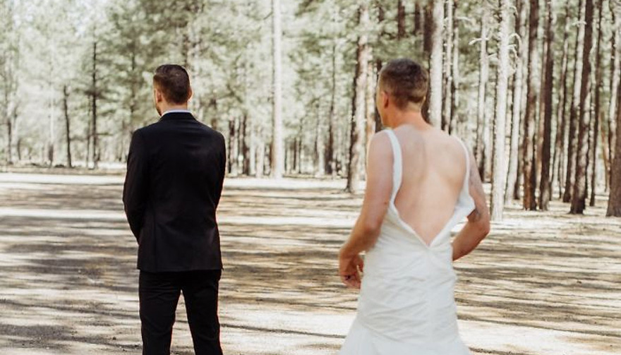 This Bride Pranked Her Groom by Sending Her Brother For the First Look In Her Place Thumbnail | Confetti.co.uk