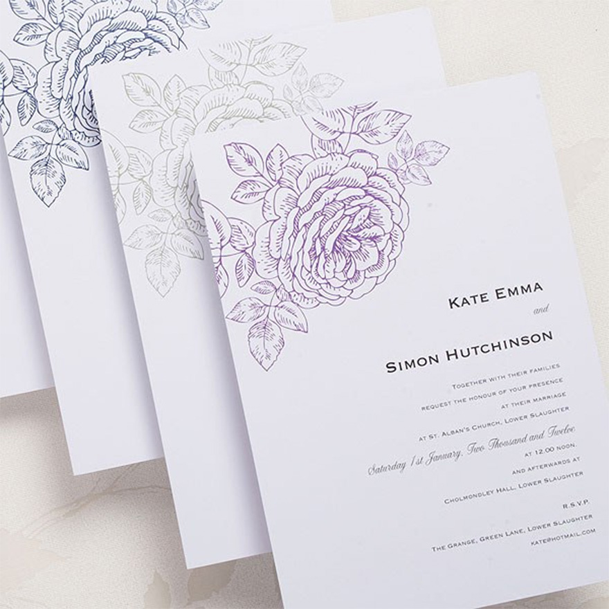 Vintage Bloom Invitations - Vintage Wedding Invitations | Confetti.co.uk