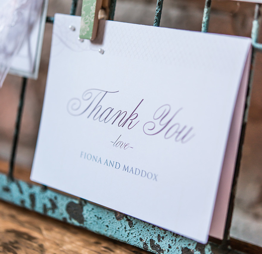 Contemporary Vintage Thank You Card | Confetti.co.uk