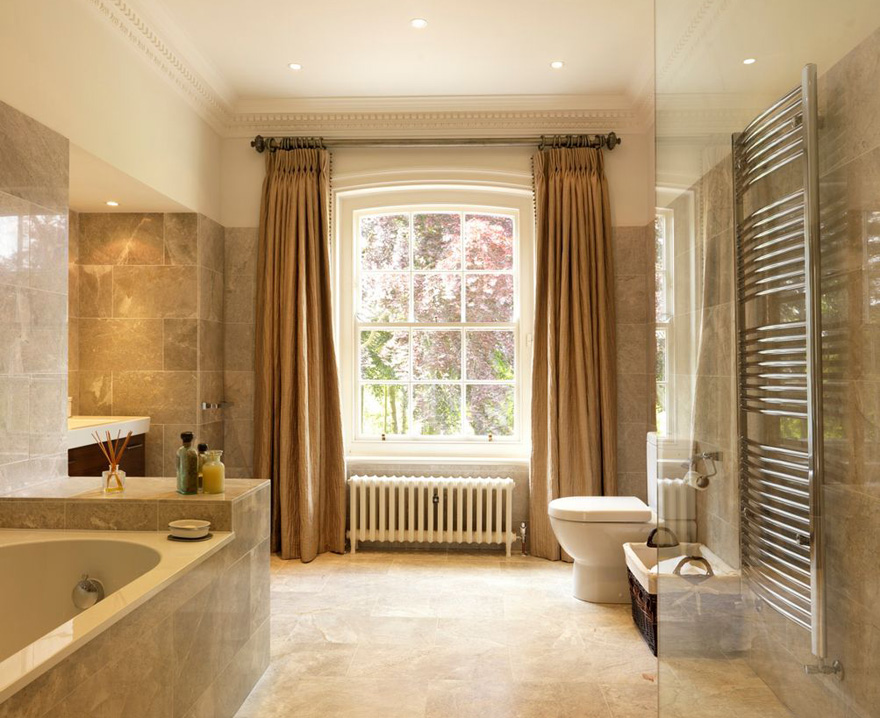 Delamere Manor Interior - Marble Bathroom | Confetti.co.uk