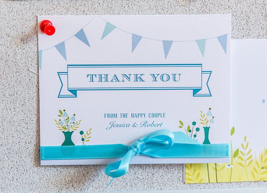 Homespun Charm Colourful Country Rustic Thank You Card | Confetti.co.uk