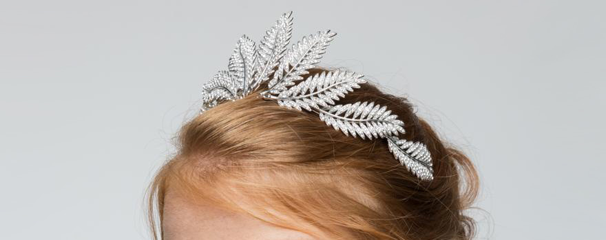 Swarovski Crystal Silver Fern Tiara by Stephanie Browne Australia from the Luxe & Luminous Collection - Contemporary Bridal Accessories Ideas - Unique Wedding Tiaras | Confetti.co.uk