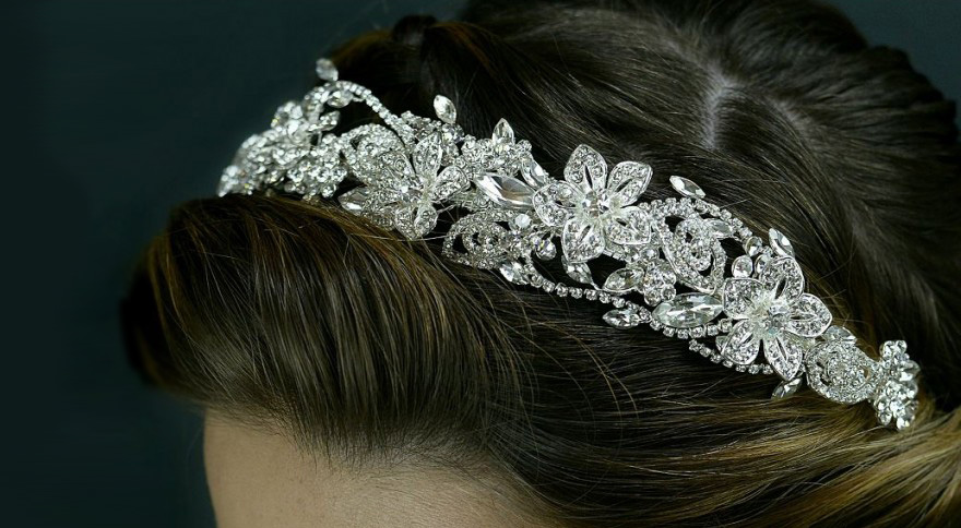 TLT4676 Tiara by Twilight Designs - Beautiful Silver Floral Wedding Tiara | Confetti.co.uk