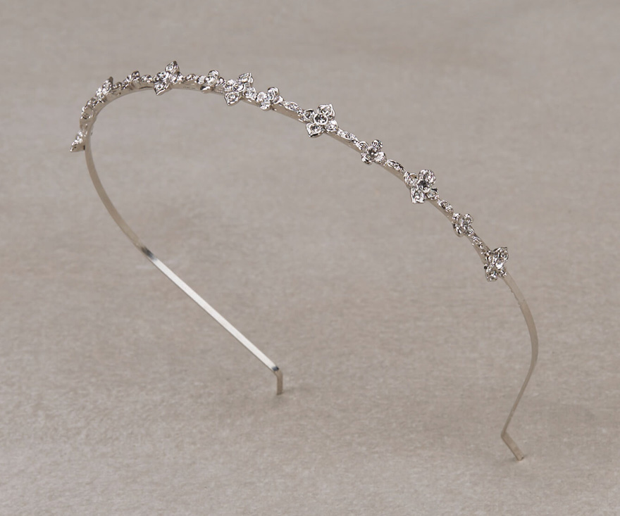 Tibidabo Diadema by Pronovias - Stunning Aged Silver and Gemstones Delicate Bridal Tiara Inspiration | Confetti.co.uk