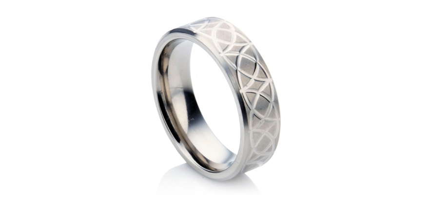 Titanium Men's Wedding Ring with Celtic Design from Wedding Rings Direct | Confetti.co.uk