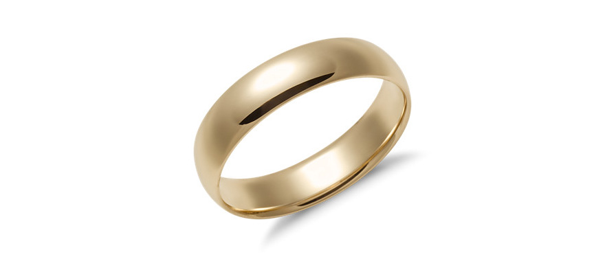 Yellow Gold Wedding Rings for Men - Mid-weight Comfort Fit Wedding Ring in 14k Yellow Gold by Blue Nile | Confetti.co.uk