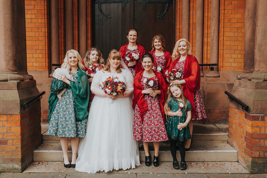 Harry Potter Inspired Bridesmaids Dresses - Alex and Matt's Harry Potter Wedding by Maddie Farris Photography | Confetti.co.uk