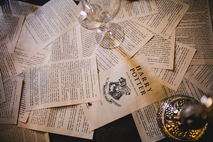 Harry Potter Wedding Table Decor Ideas - Kelly Clarke Photography | Confetti.co.uk