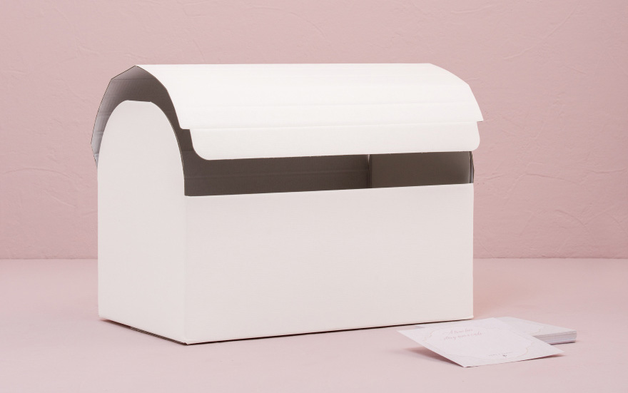 Plain Wedding Post Box - DIY Wedding Post Boxes - Cardboard Chest Wishing Well | Confetti.co.uk