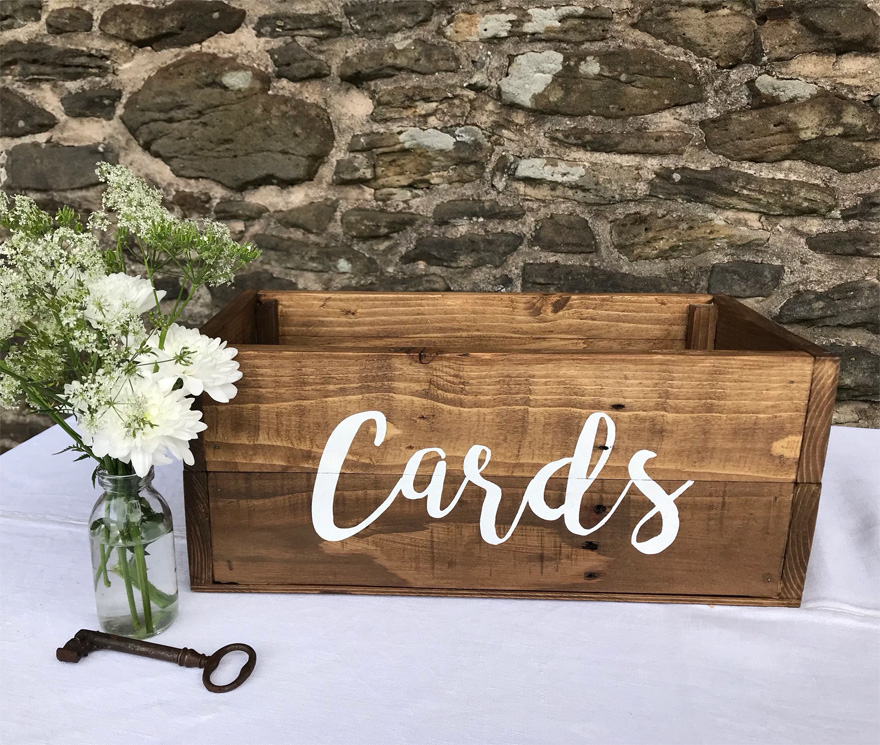 Wooden Wedding Post Box - Crate Post Box - Wooden Wishing Well Box - Rustic Wedding Post Box by RedAcornInteriors on Etsy | Confetti.co.uk