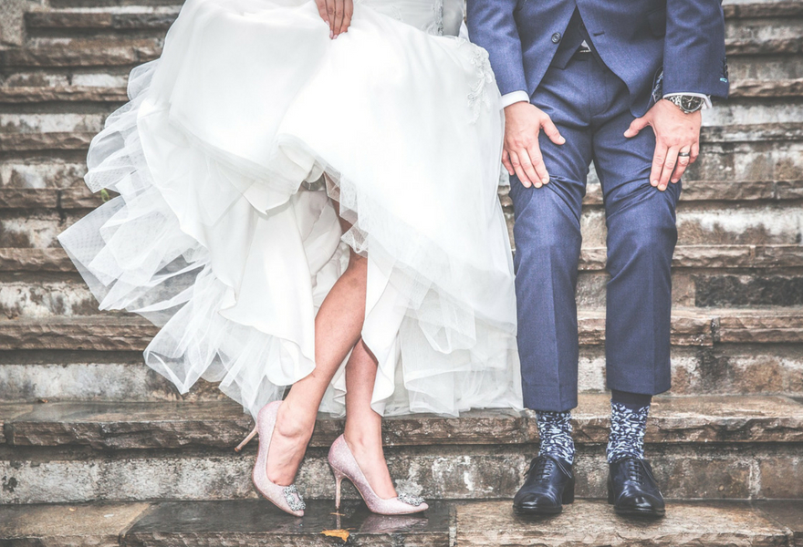 couple on wedding day