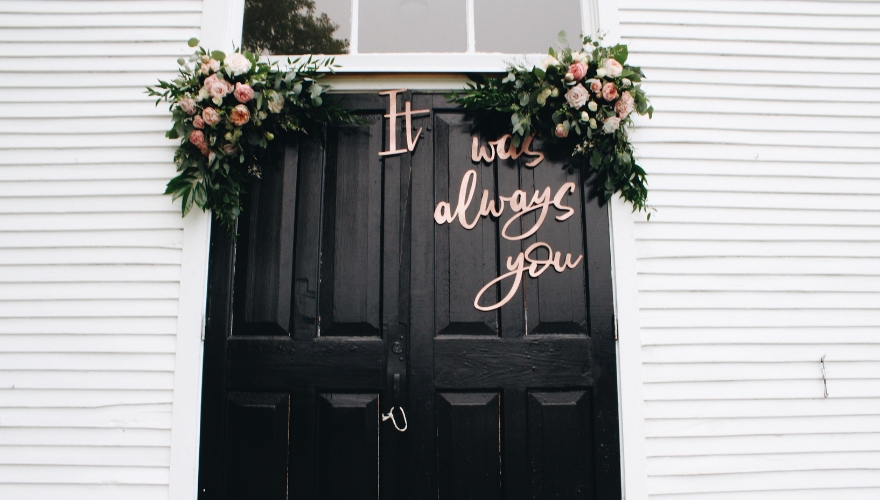 wedding venue doorway