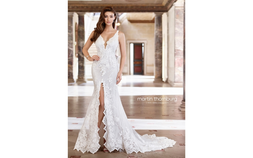 Front split wedding dress