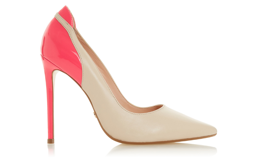 pink and nude wedding court shoes