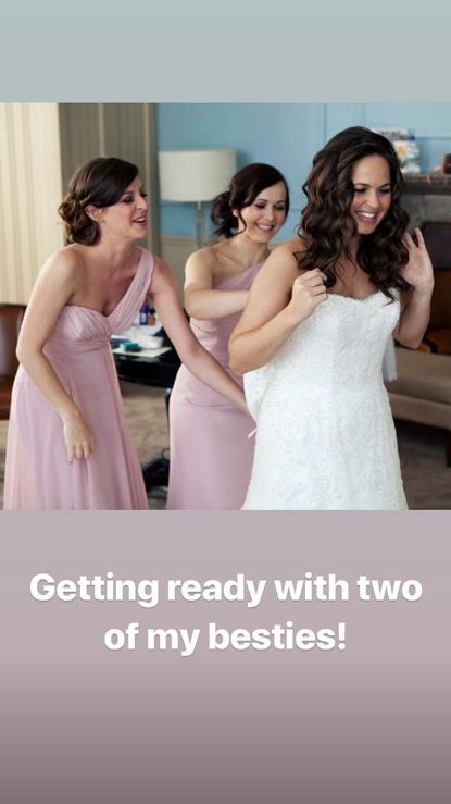 Giovanna Fletcher getting ready on her wedding day 