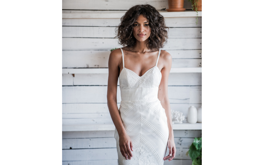 Strappy beach wedding dress