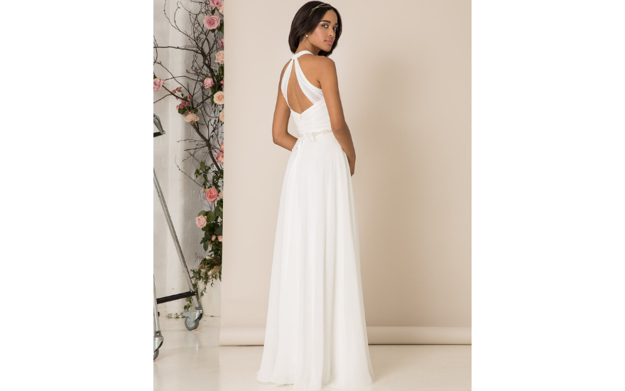 Halter neck wedding dress