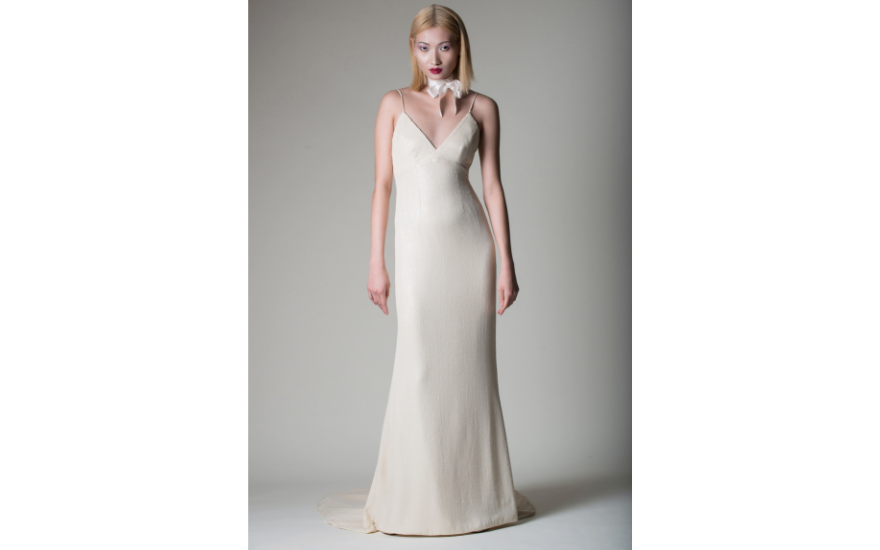 simple ivory wedding dress