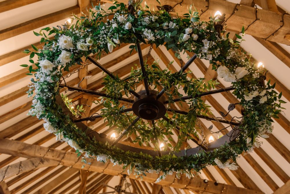 barn-wedding-suspended-floral-wheel