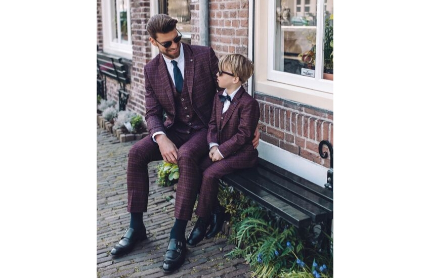 burgundy-tweed-wedding-suit