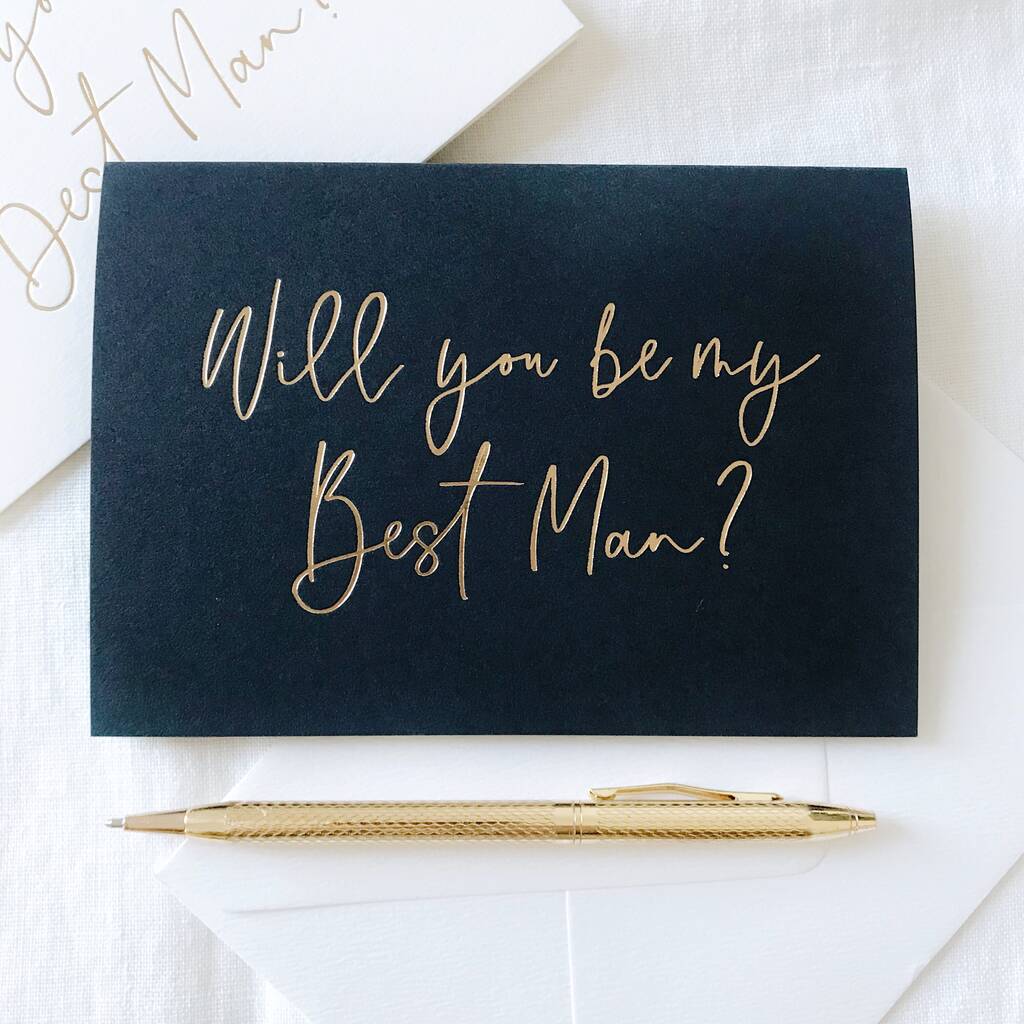 Stylish will you be my best man card