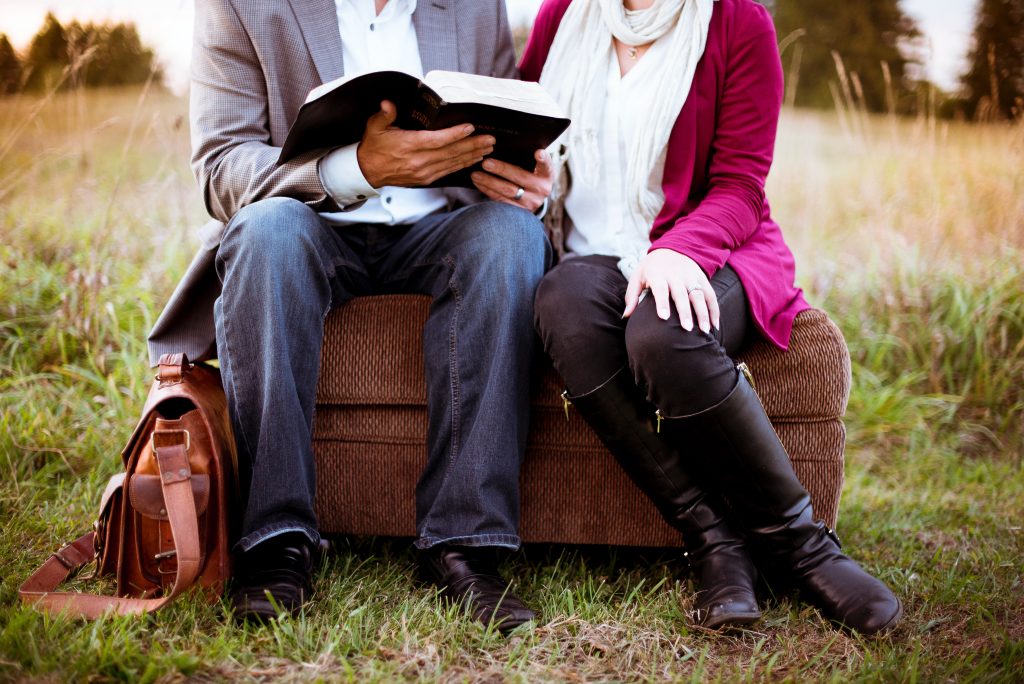 modern wedding readings - couple reading together