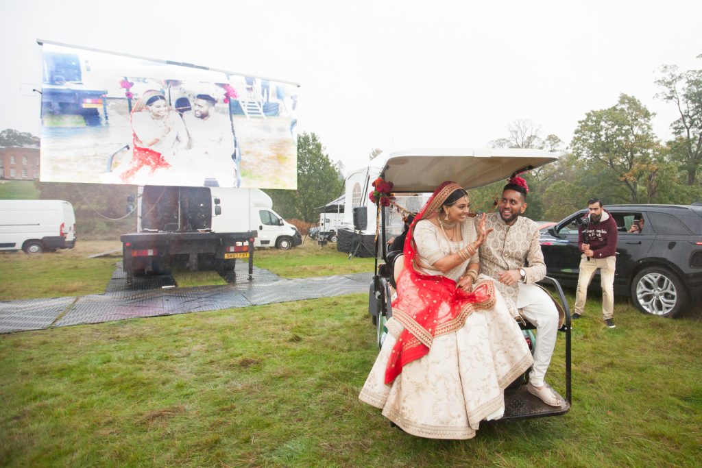 UK's first drive in wedding