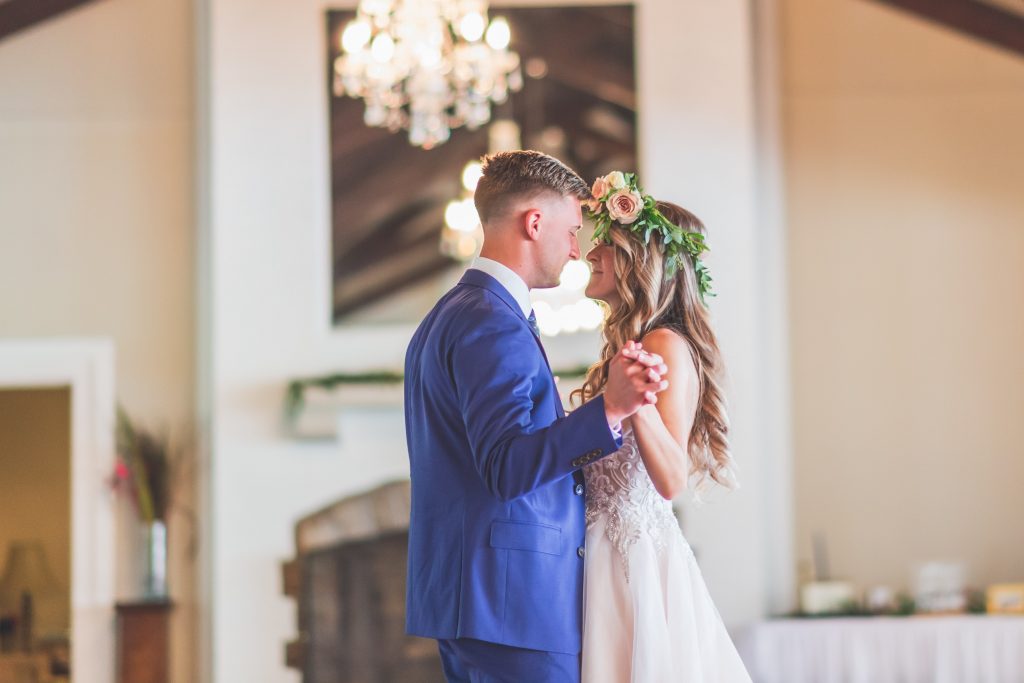 couple doing their first dance at a wedding