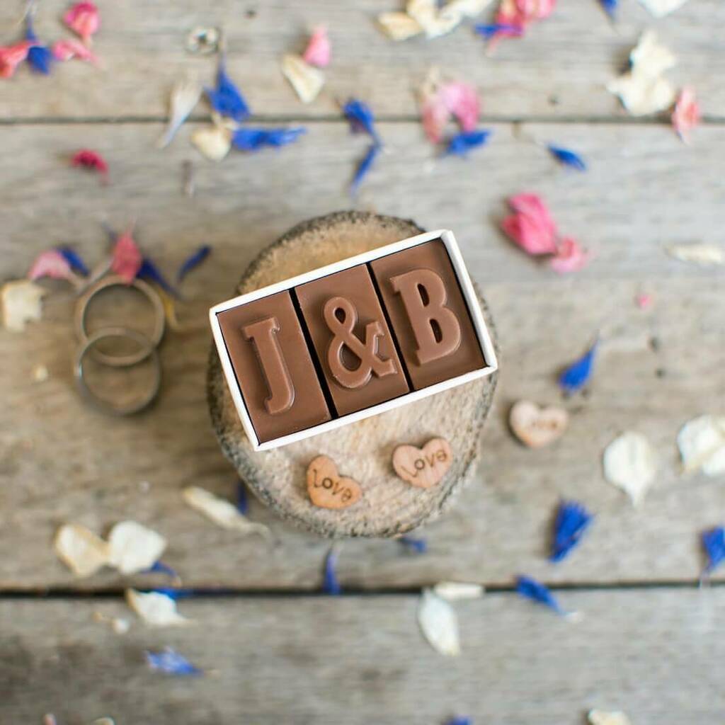 chocolate letter favours